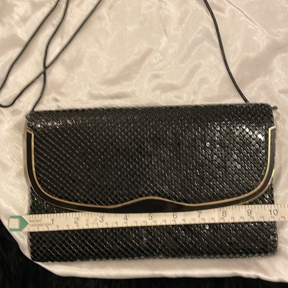 Sequin mesh black evening bag - Picture 7 of 8